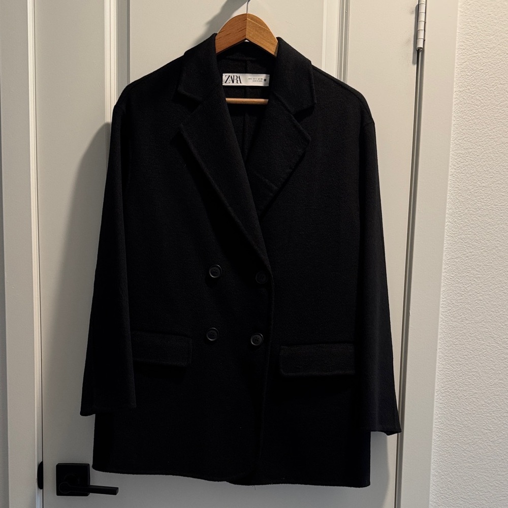 Zara Women's Classic Black Wool Blazer